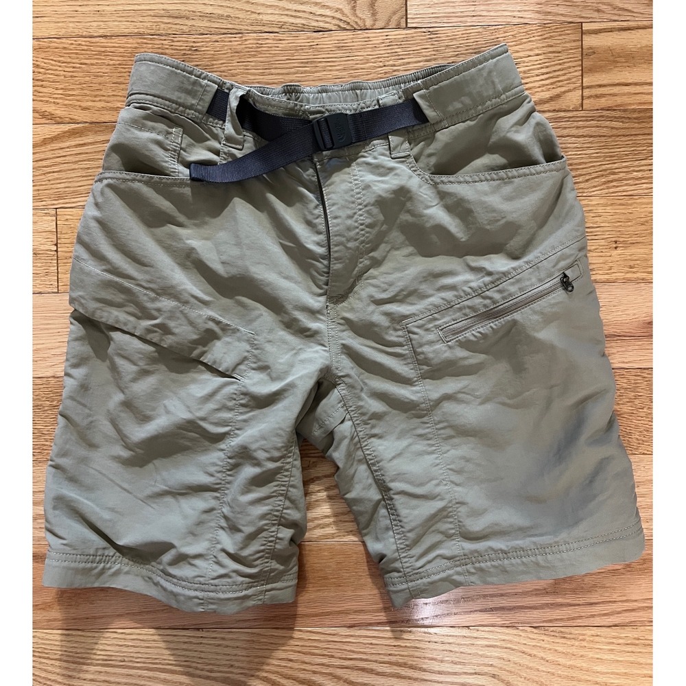 The North Face Mens Paramount Peak II Hiking Cargo Shorts Tan Khaki Small S/P
